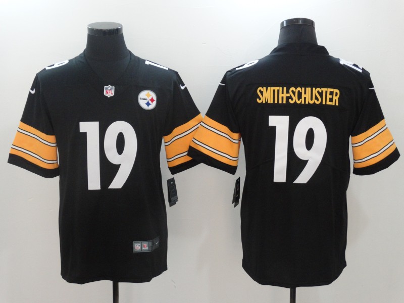 Men Pittsburgh Steelers 19 Smith-Schuster Black Nike Vapor Untouchable Limited NFL Jerseys